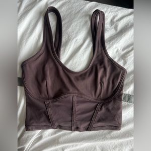 ALO YOGA Airbrush Mesh Corset Tank